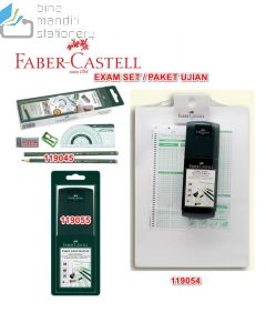 Jual Alat tulis komplit menghadapi ulangan Sekolah Faber-Castell Paket Ujian Mantap 125LV Green Pantone (119055) termurah harga grosir Jakarta
